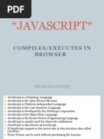 Javascript : Compiles/Executes in Browser