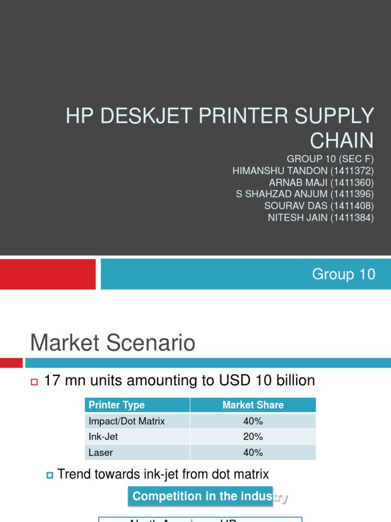 HP DeskJet Printer Supply Chain Group 10 SecF PDF Supply Chain