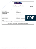 Online Payment Receipt: Applicant Details