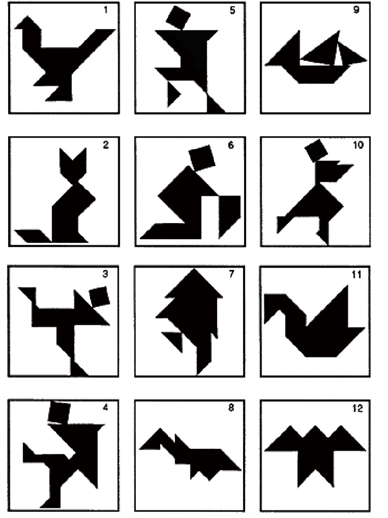 Танграммы образцы фигурок распечатать схемы. Силуэты танграма. Фигуры для танграма силуэт. Танграм схемы черные. Сложные фигуры из танграмма.