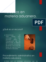 Recursos en Materia Aduanera