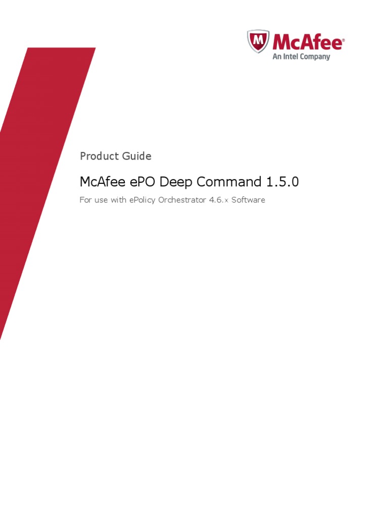 EPO Deep Command 1.5.0 Product Guide | PDF | Public Key Certificate |  Transport Layer Security
