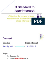 Convert Standard To Slope-Intercept
