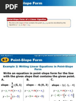 Point Slope Form