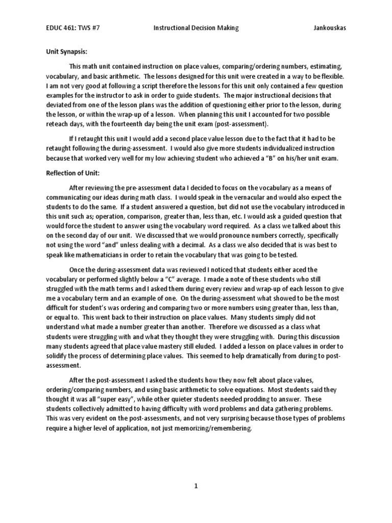 Tws 7 Instructional Decision Making | PDF | Vocabulary | Teaching ...