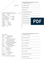 Can Exercises Can or Can T ? Write Questions and Short Answers. Can or Can T ?