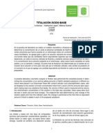 Informe 1. Titulacion Acido - Base