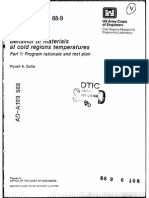 Behavior of Materials at Cold Region Temperatures