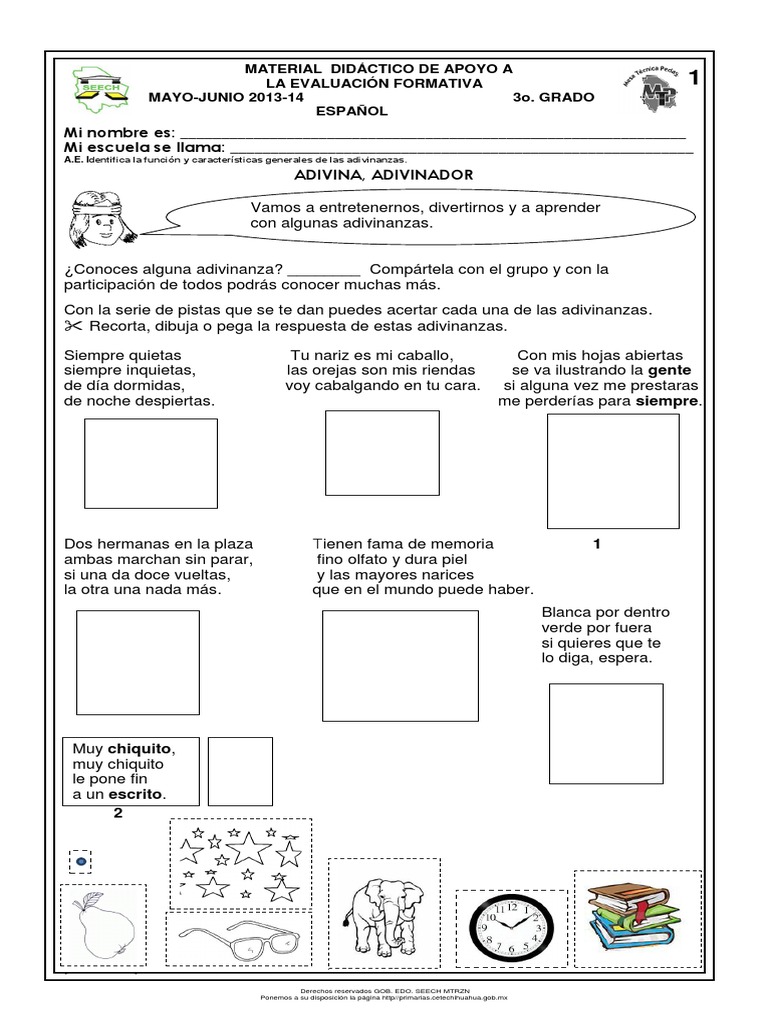 Adivinanzas para Tercer Grado | PDF