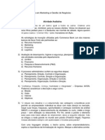 Curso Gestão Negócios