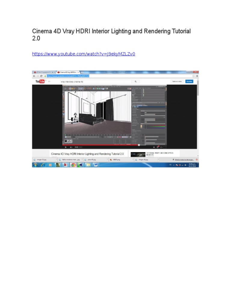 Cinema 4D Vray HDRI Interior Lighting and Rendering Tutorial 2 | PDF