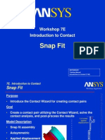 Snap Fit: Workshop 7E Introduction To Contact