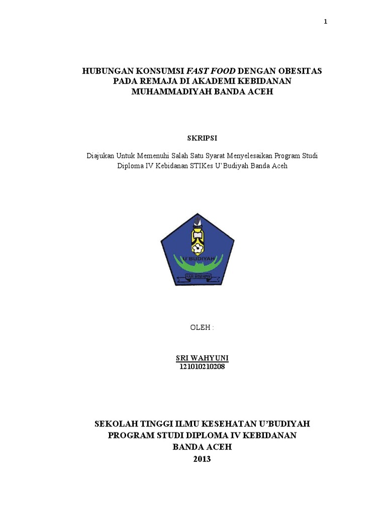 Fast Food Vs Obesitas Pdf