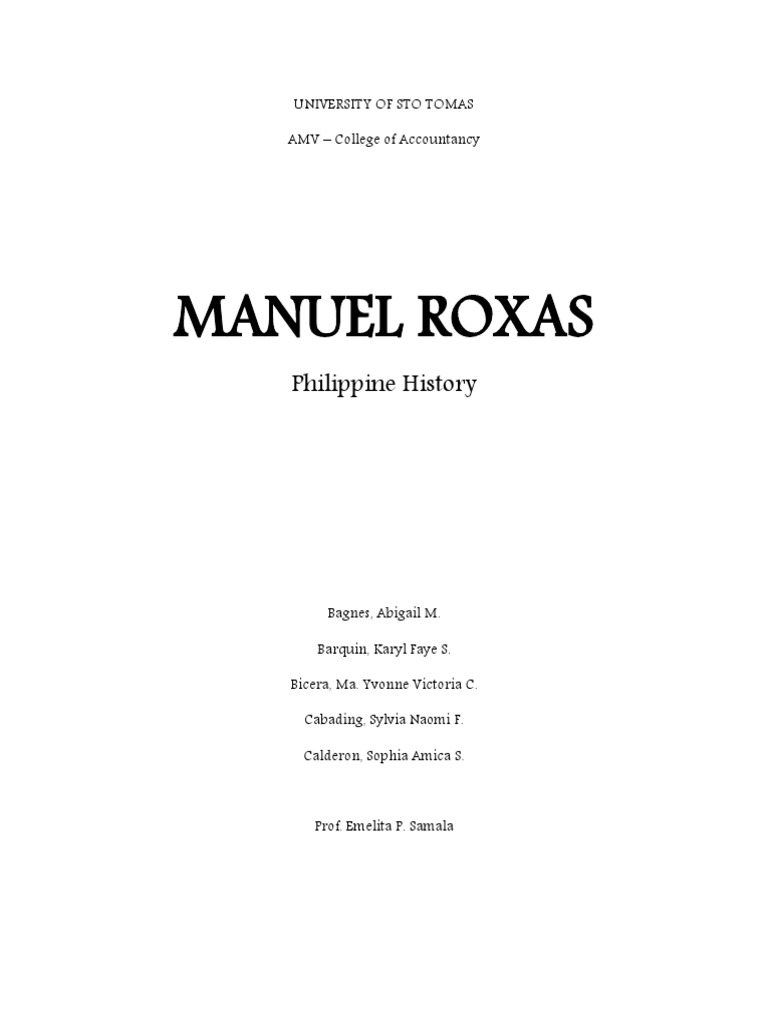 Manuel Roxas: Achievements and Legacy | PDF | Philippines | Government
