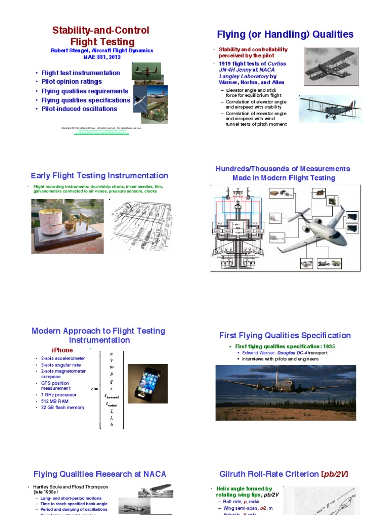 Flying Qualities (Princeton MAE331 Lecture17) | PDF | Aerial Refueling ...