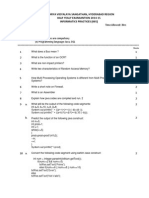 Informatics Practices Class XI Half Yearly Exam Paper 2014 QuestionPaper Set 2