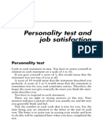 Personality Test and Job Satisfaction