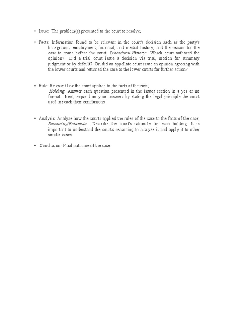 Holding: Answer Each Question Presented in The Issues Section in A Yes ...