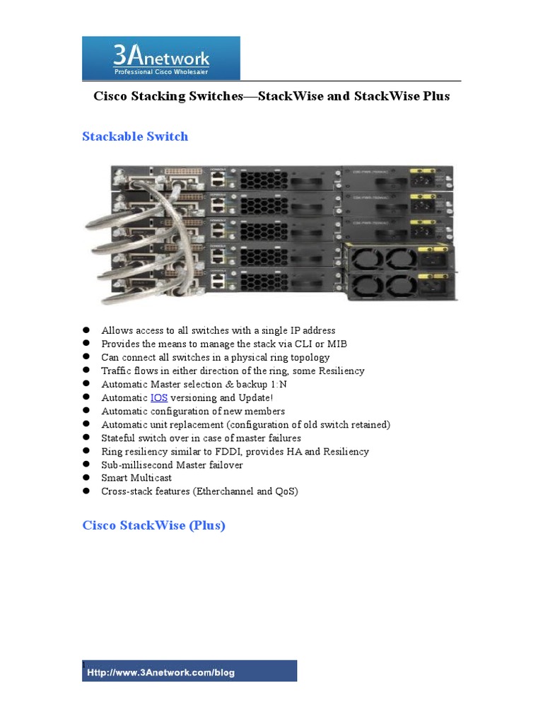 Cisco Stackwise And Stackwise Plus Overview Pdf Computers