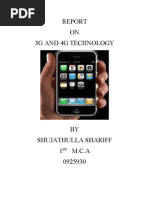 Download Report on 3g and 4g Technology by shujathullas SN24899613 doc pdf