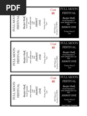 Event Ticket Template