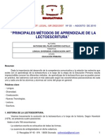 Principales Métodos de Aprendizaje de La Lectoescritura"