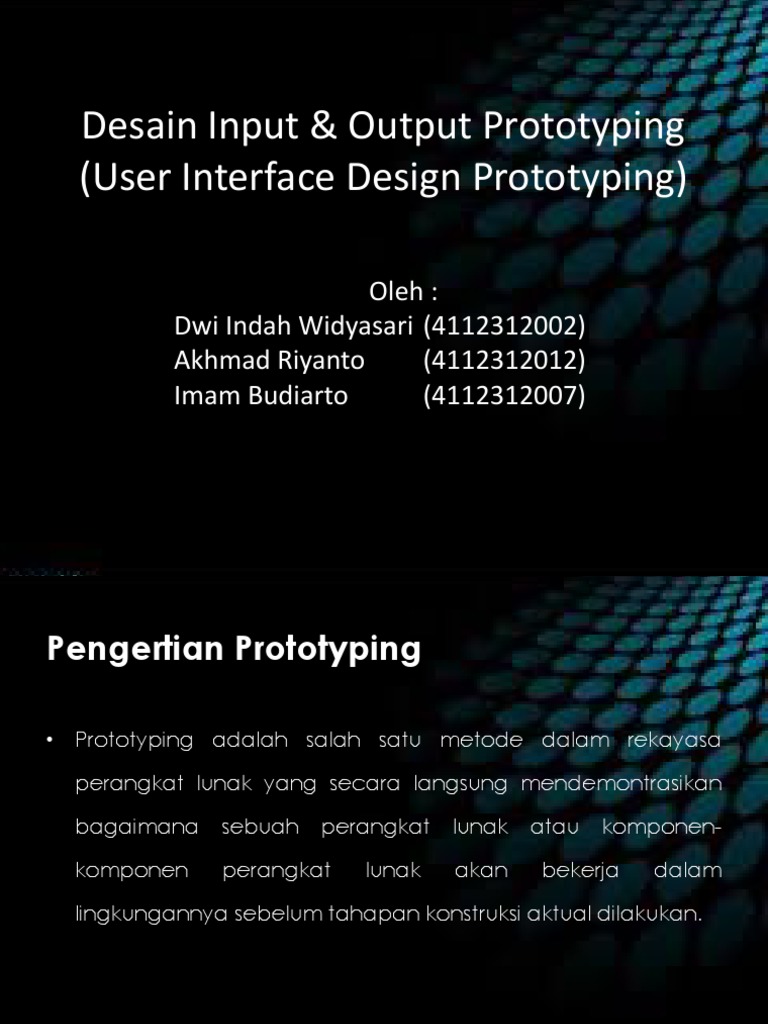 Desain Input & Output Prototyping | PDF