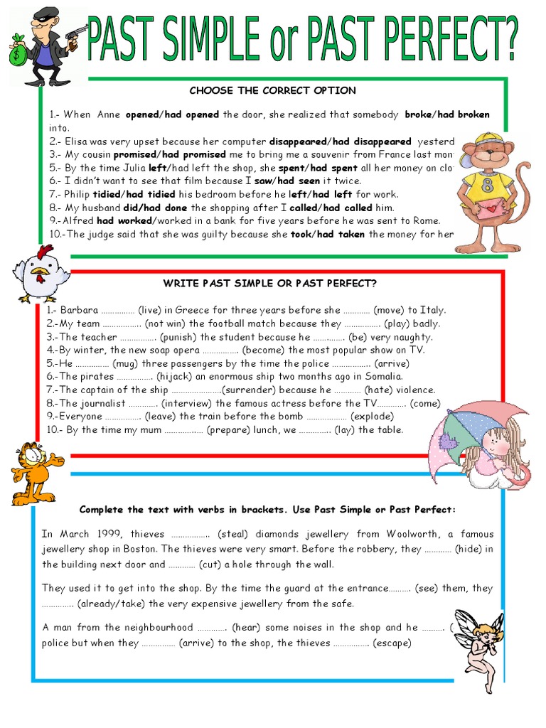 Past Perfect or Past Simple | PDF