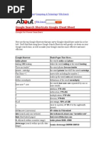 Google Search Shortcuts-Google Cheat Sheet: About Computing & Technology Web Search