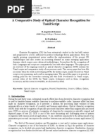 A Comparative Study of Optical Character Recognition For Tamil Script