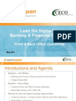 Lean Six Sigma For Banking & Financial Services: Front & Back Office Operations