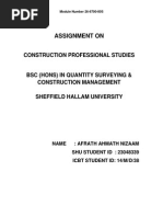 Assignment On: Construction Professional Studies