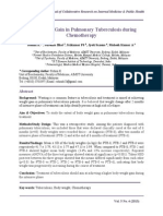 Body Weight Gain in Pulmonary Tuberculosis During Chemotheraphy