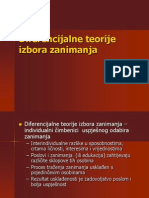 Diferencijalne Teorije Izbora Zanimanja