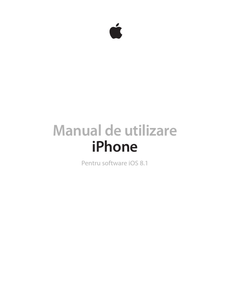 Iphone Manual de Utilizare PDF | PDF