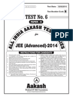 JEE Advanced 2014 - Test 6 (Paper II) Code B