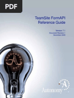 TeamSite Form API Guide