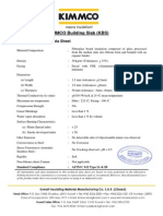 KBS Fiberglass Board Insulation Technical Data Sheet