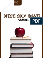 NTSE 2013 (MAT) : Sample Papers