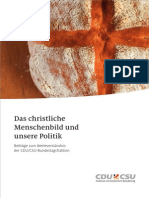 Das christliche Menschenbild und unsere Politik - Beiträge zum Werteverständnis der CDU/CSU-Bundestagsfraktion