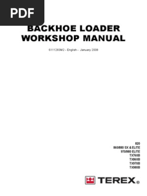 Terex 860 Workshop Manual Transmission Mechanics Screw
