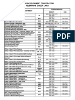 Clark Development Corporation Telephone Direct Lines: Office / Department