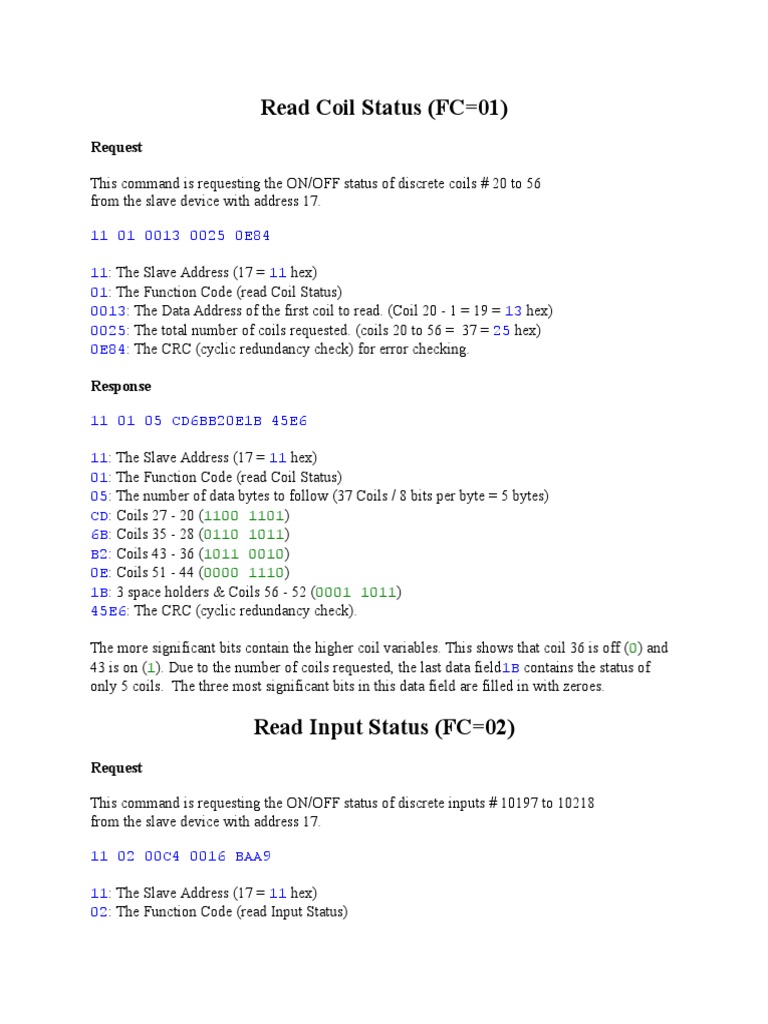 Modbus | PDF | Transmission Control Protocol | Error Detection And ...