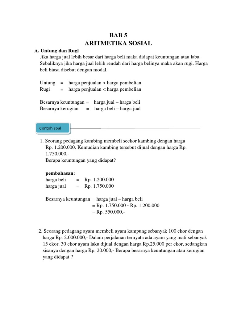 Aritmatika Sosial