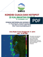 Cuaca Dan Hotspot Kalbar 29 November 2014