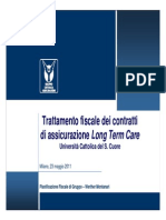 Trattamento Fiscale Dei Contratti Di Assicurazione LTC