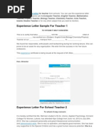 Download Sample Experience Certificate Format for School Teacher by Chandra Sekhar Reddy SN249037205 doc pdf