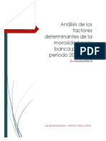 VARIABLES Que Impactan en La Morosidad