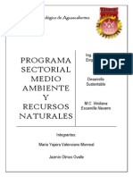 Programa Sectorial Medio Ambiente y Recursos Naturales