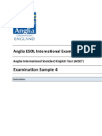 Examination Sample 4: Anglia ESOL International Examinations